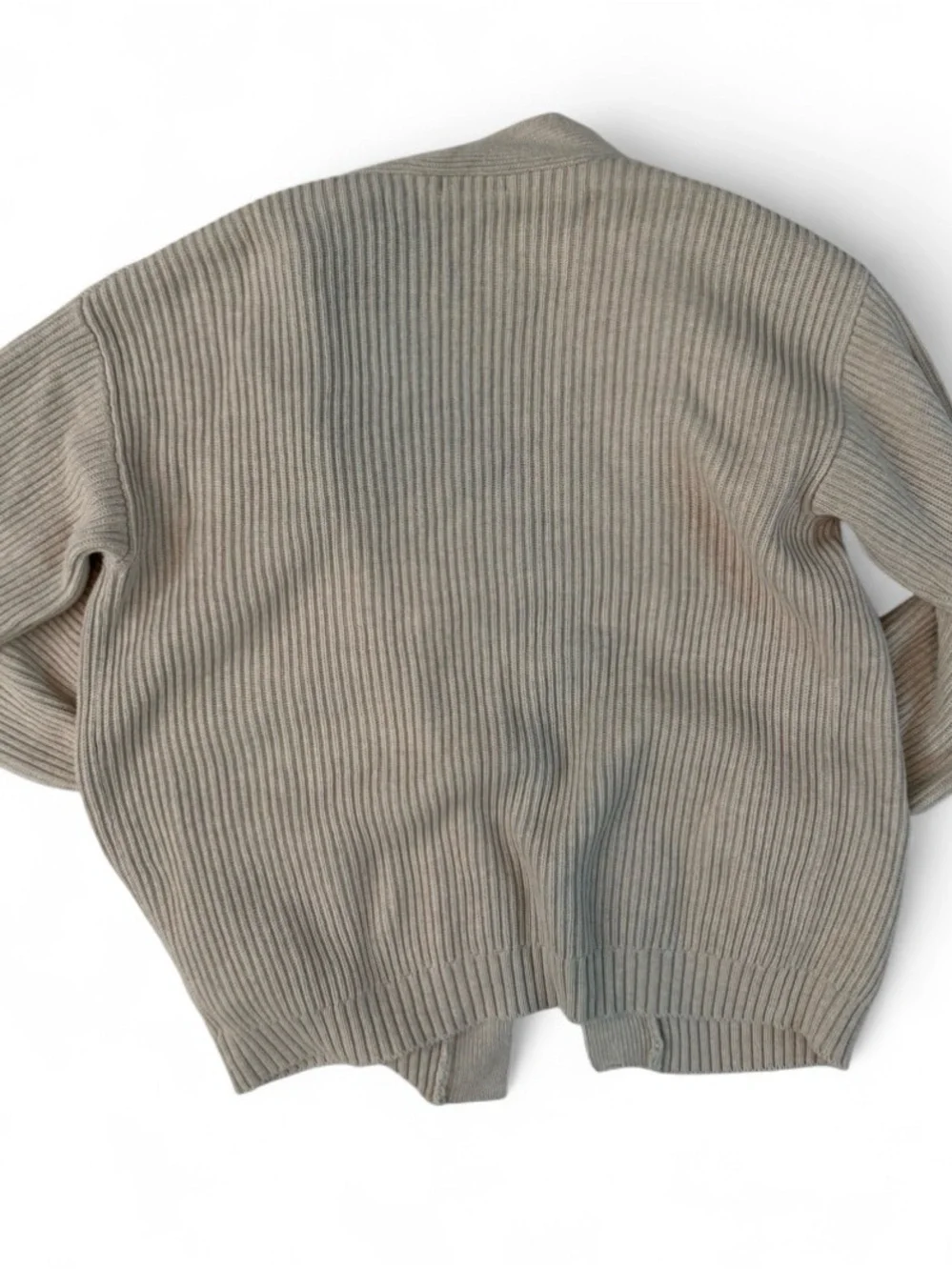 Quince 100% Organic Cotton Open Cardigan Speckled Beige